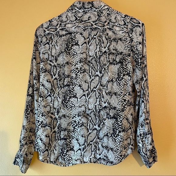 Talbots Snakeskin Print Button Down Shirt - Picture 4 of 9